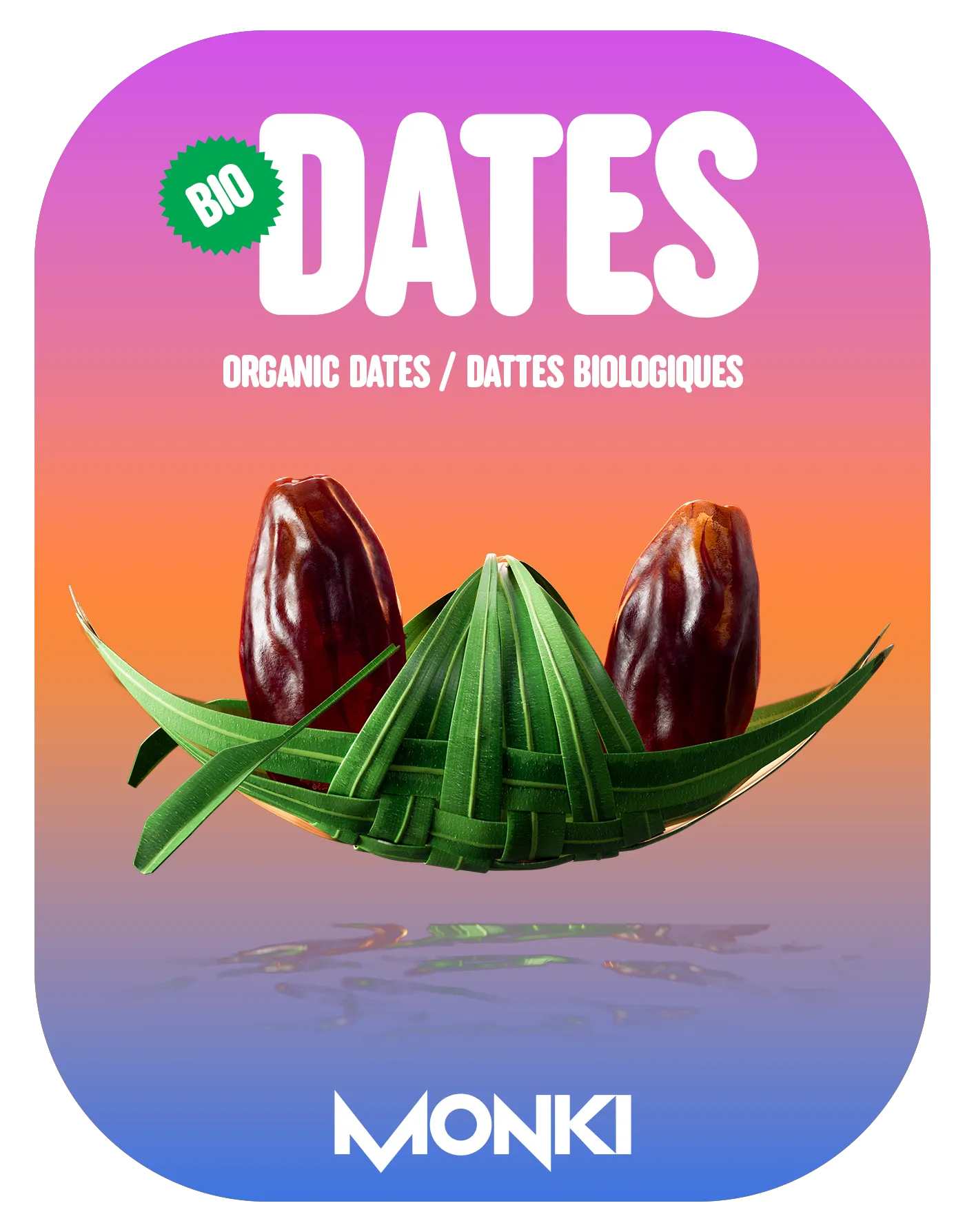 MONKI BIO Dates label