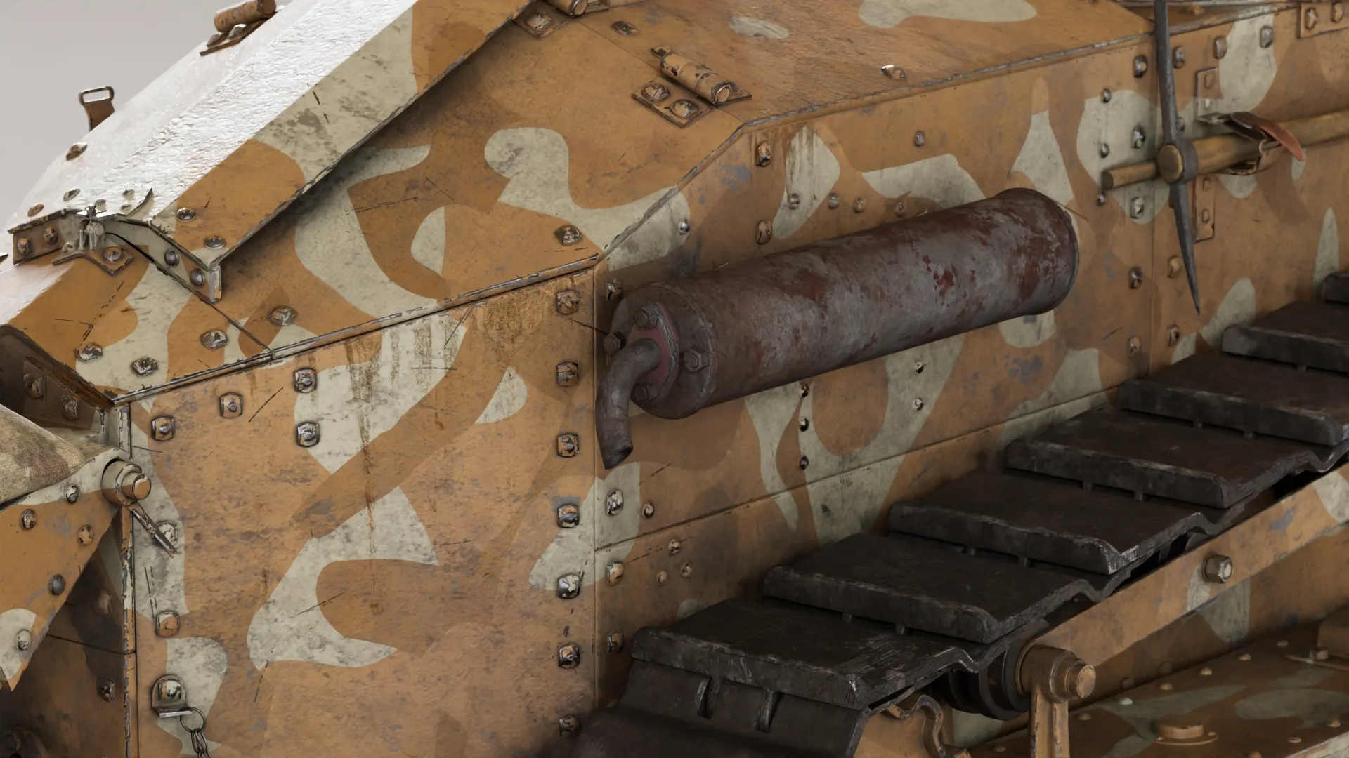 Muffler of Renault FT Tank