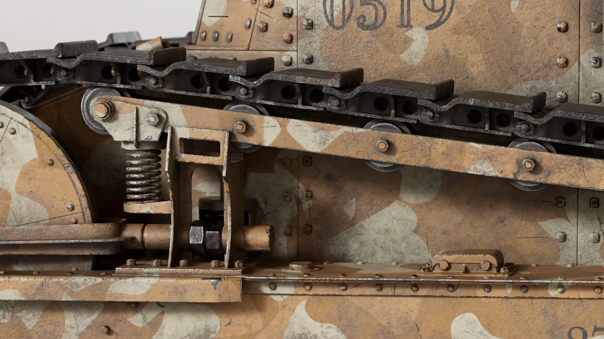 Tracks of Renault FT Tank