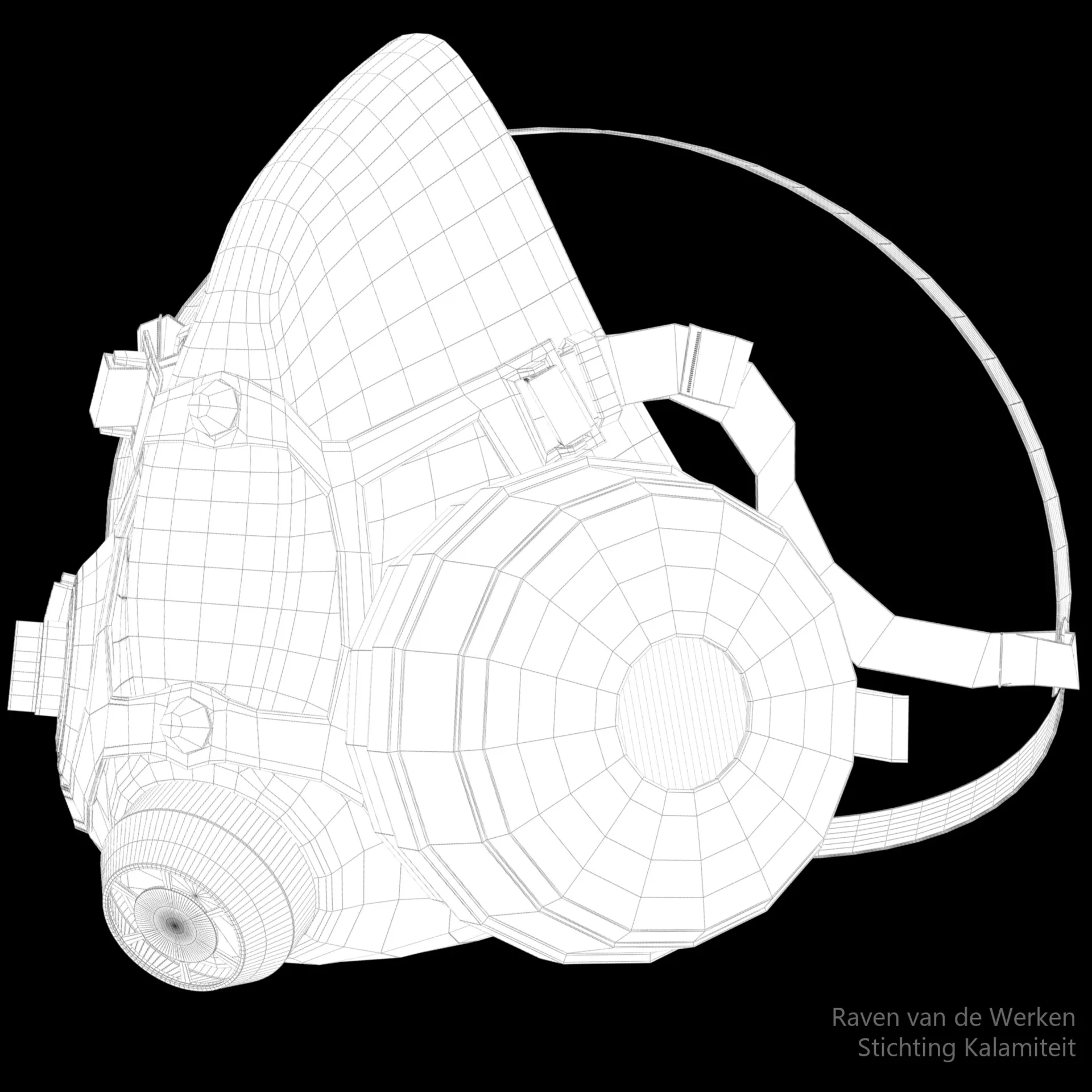 Wireframe of the respirator different side