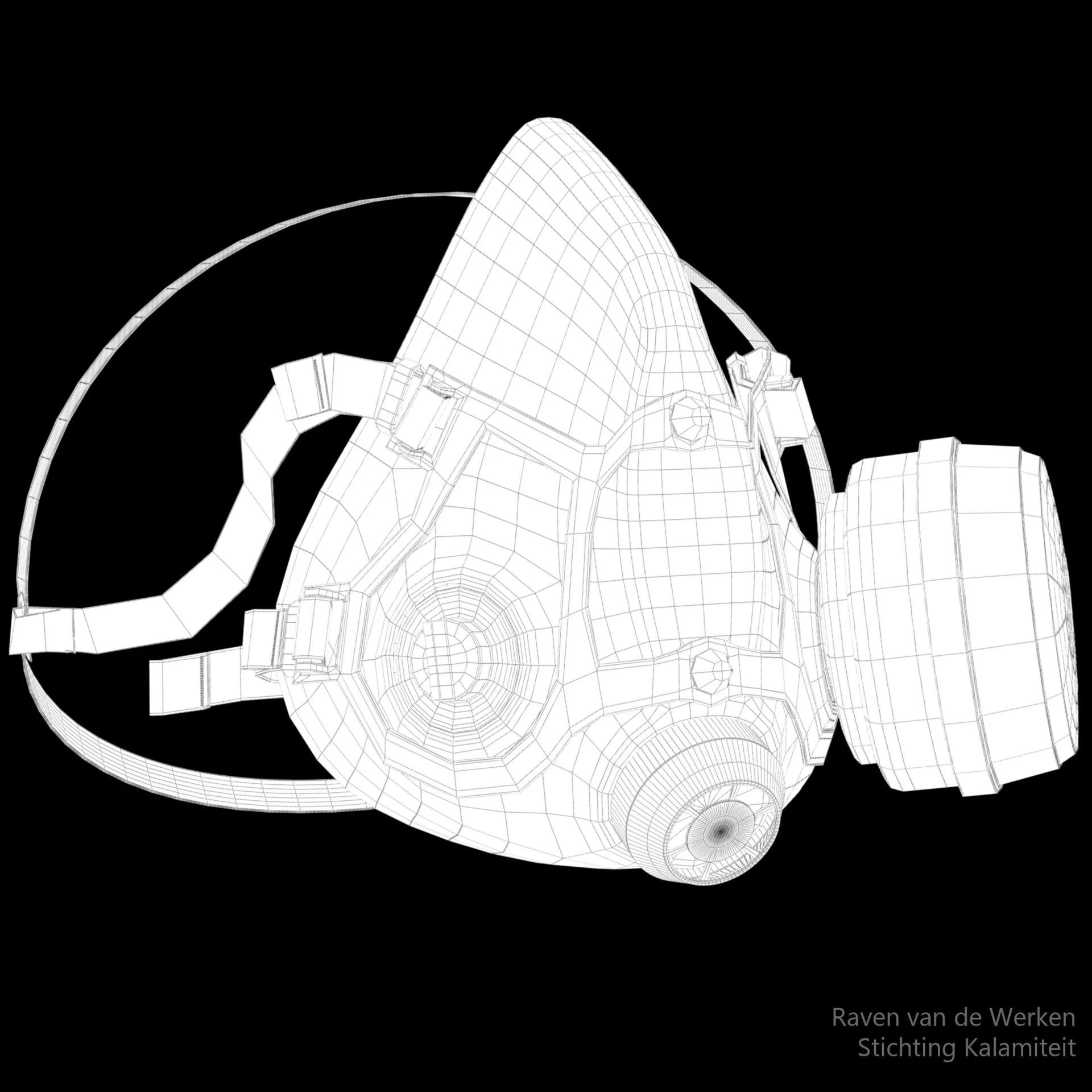 Wireframe of the respirator