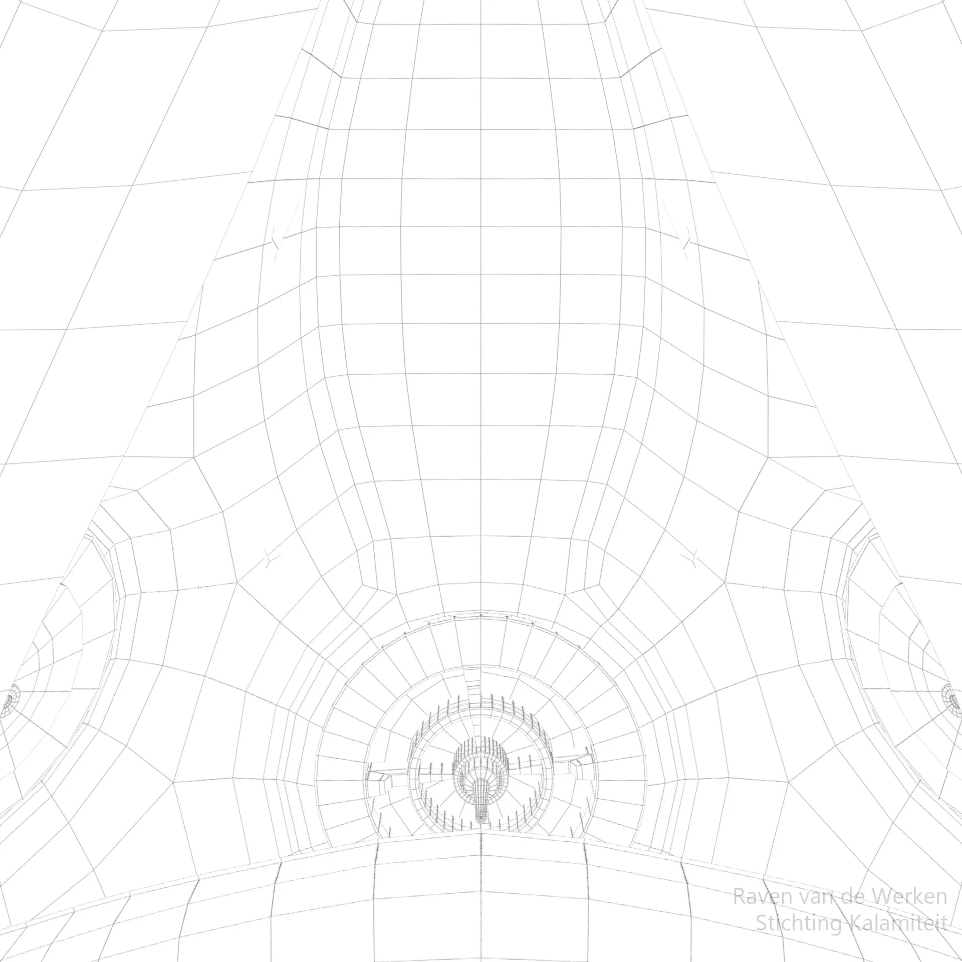 Wireframe of the inside of the respirator
