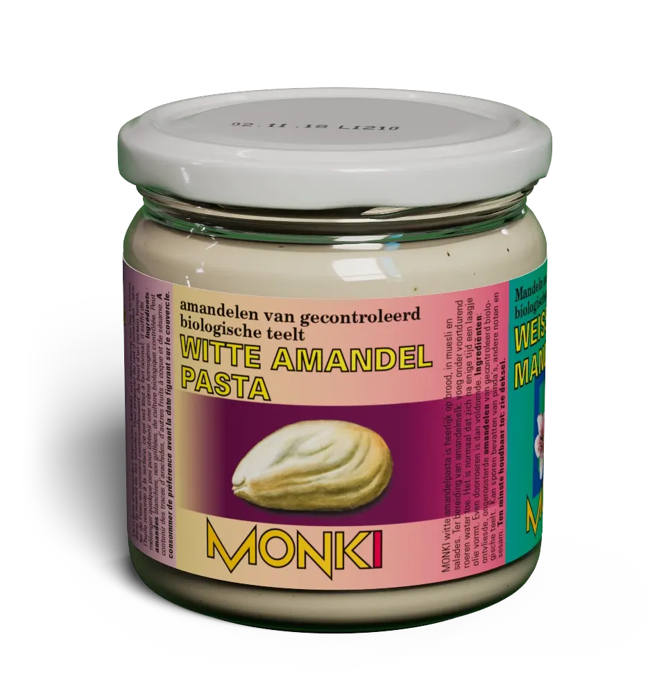 White almond butter label render
