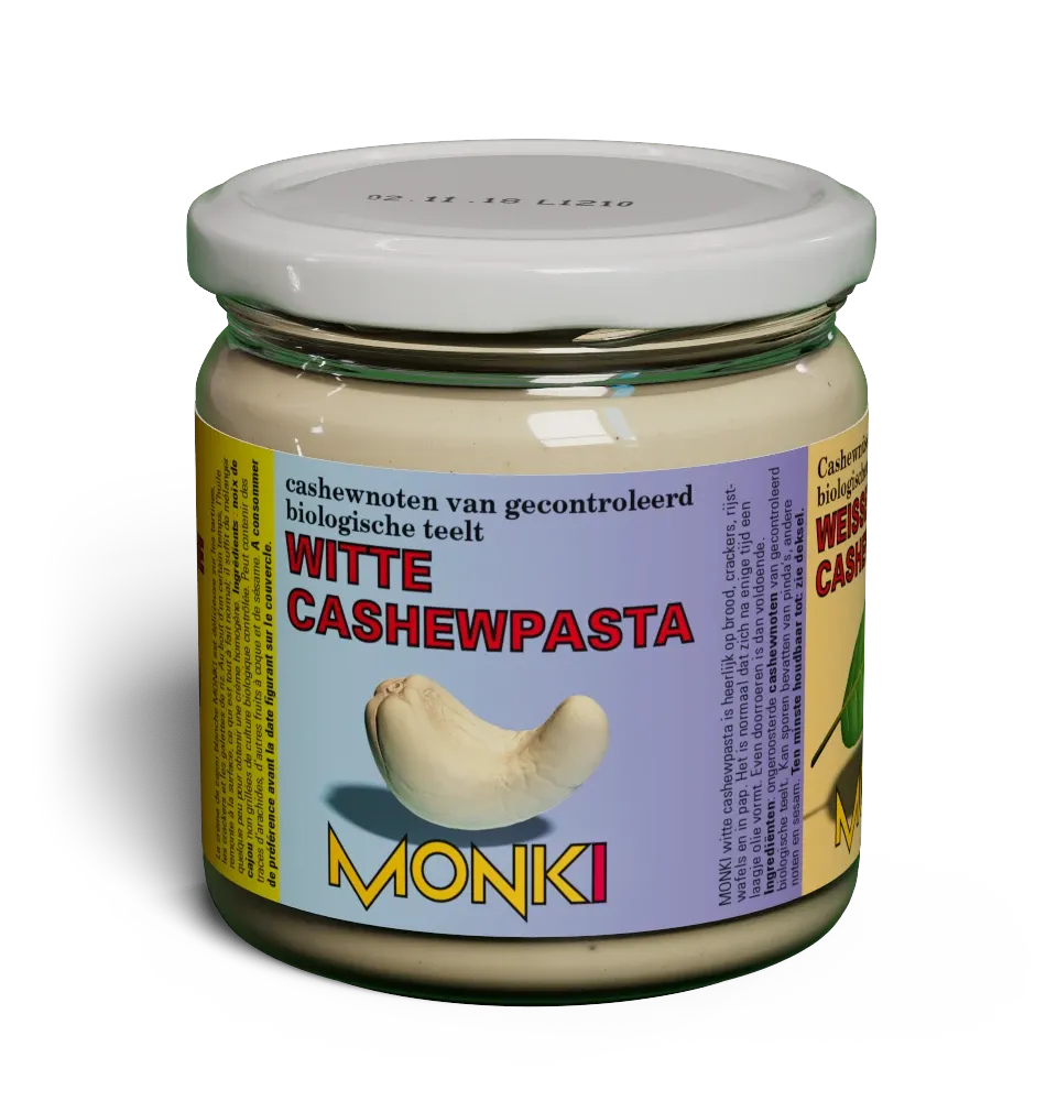 White cashew butter label render