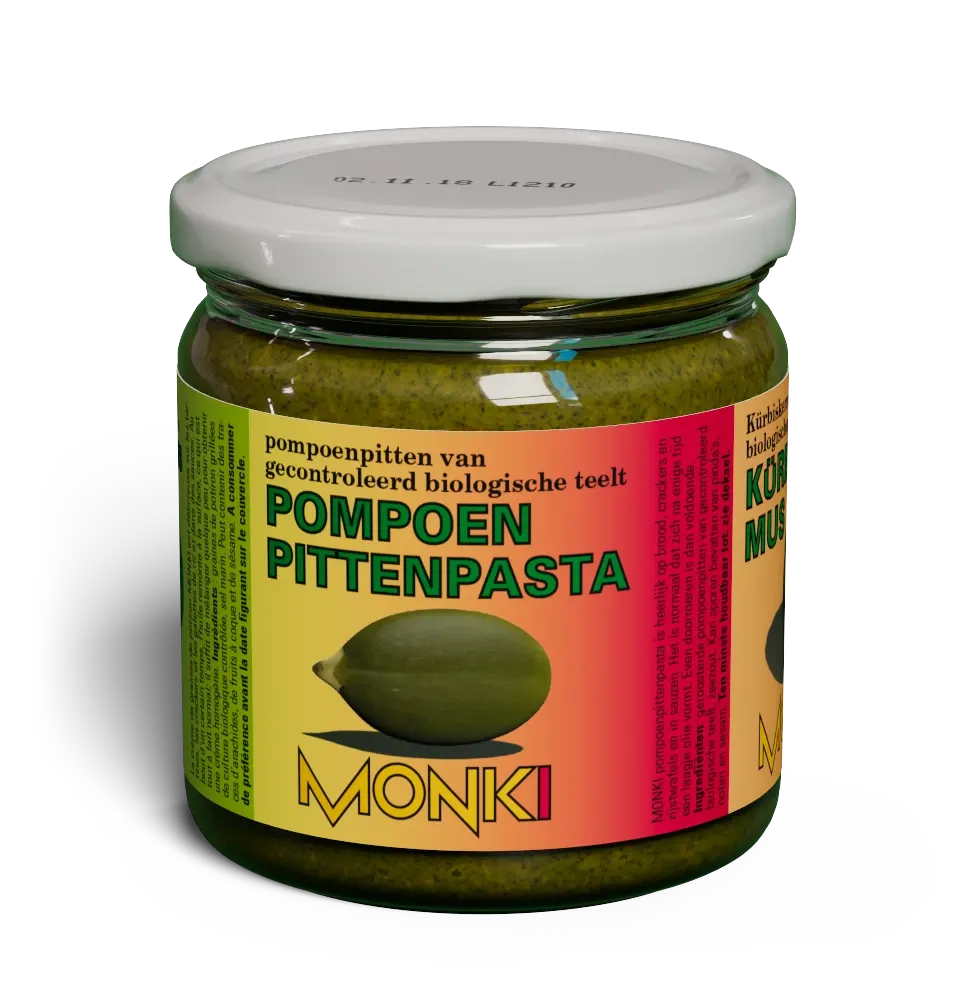 Pumpkin seed butter label render