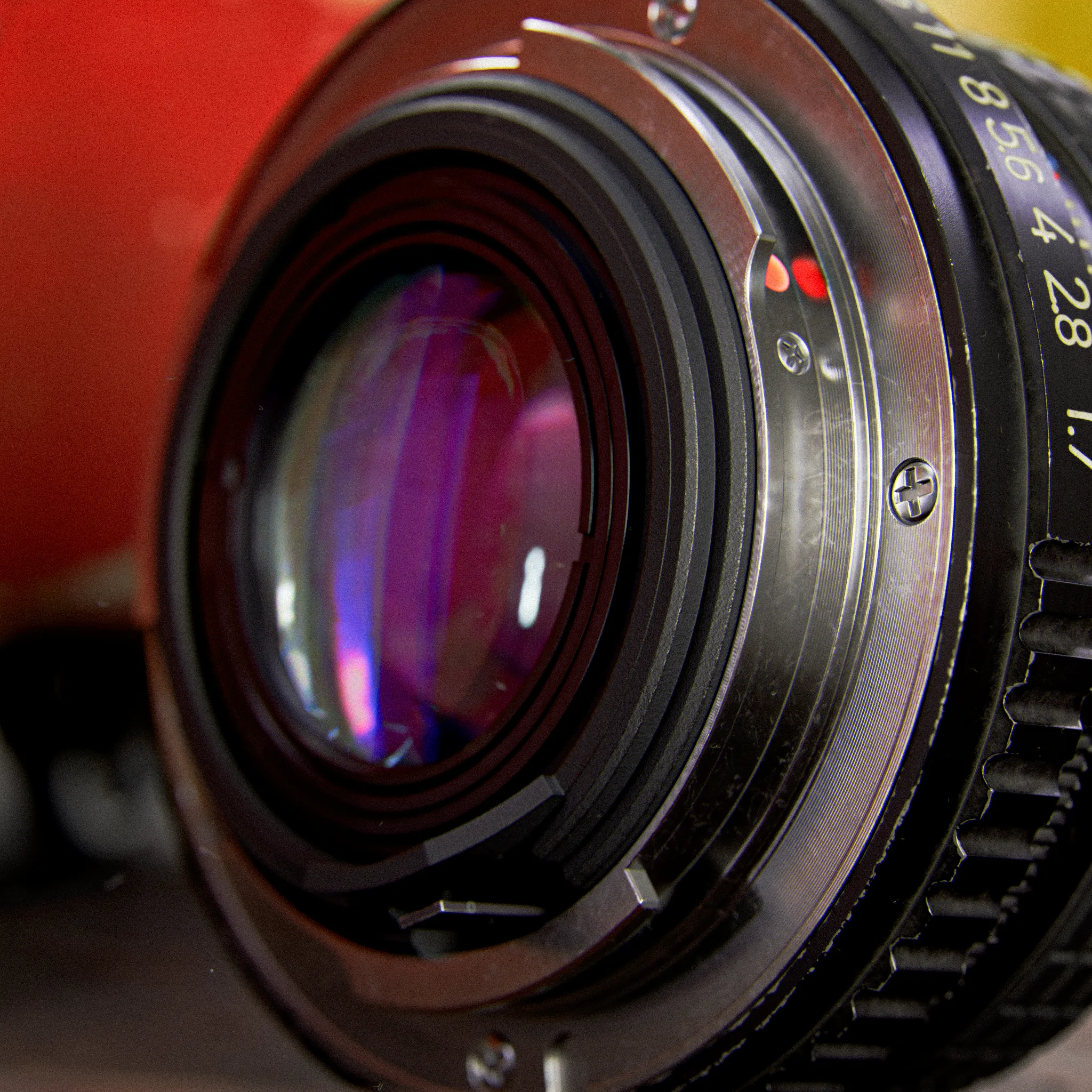 Side view of the Pentax 50mm f/1.7 lens
